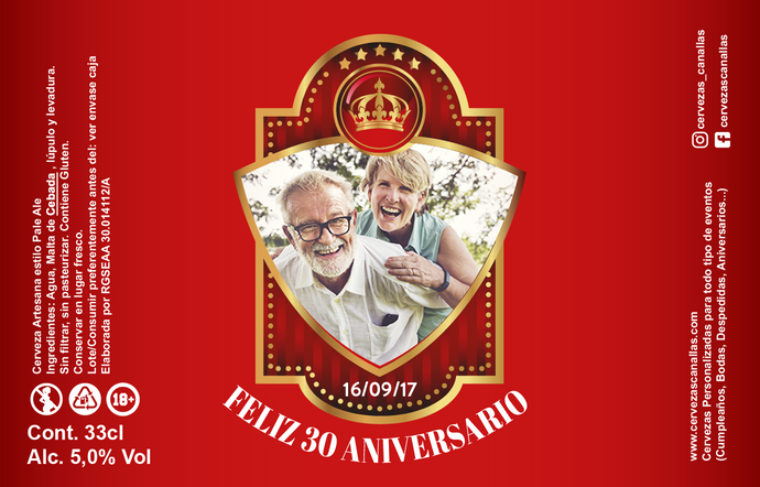 Personalizada Aniversario - Corona