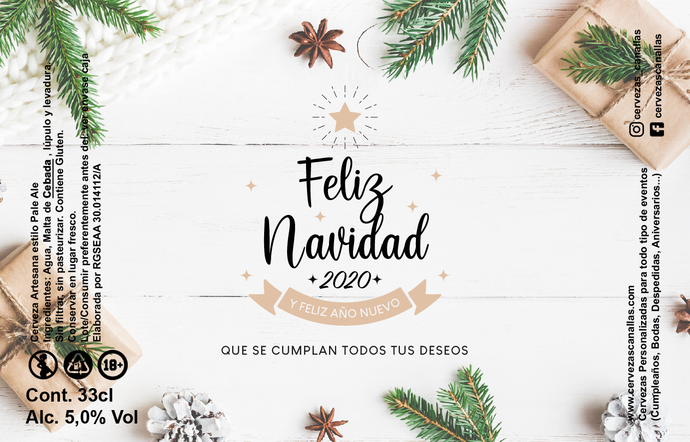 Cerveza Personalizada Navidad - Nordik