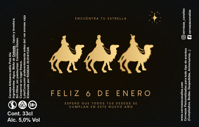 Cerveza Personalizada Navidad - Reyes4