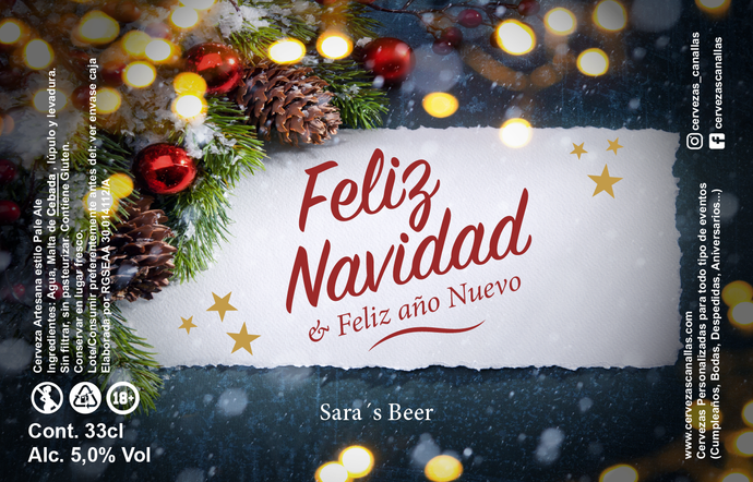 Cerveza Personalizada Navidad - Excelent